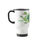 Heraldic Dragon (Green) - Mug #3