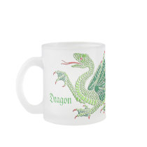 Heraldic Dragon (Green) - Mug #4