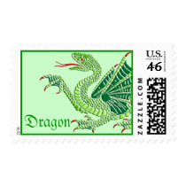 Heraldic Dragon (Green) - Postage #1 postage