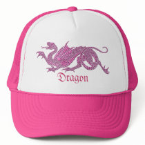 Heraldic Dragon (Pink) - Hat #1 by bontondesigns Heraldic Dragon (Pink) - Hat #1
