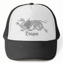 Heraldic Dragon (Silver) - Hat #1 by bontondesigns Heraldic Dragon (Silver) - Hat #1