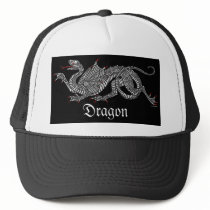 Heraldic Dragon (Silver) - Hat #2 by bontondesigns Heraldic Dragon (Silver) - Hat #2