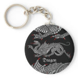 Heraldic Dragon (Silver) - Keychain
