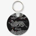 Heraldic Dragon (Silver) - Keychain