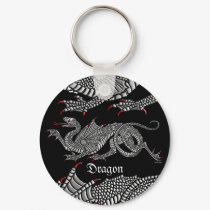 Heraldic Dragon (Silver) - Keychain