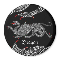 Heraldic Dragon (Silver) - Magnet #2