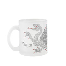 Heraldic Dragon (Silver) - Mug #4