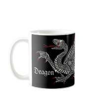Heraldic Dragon (Silver) - Mug #5