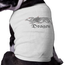 Heraldic Dragon (Silver) - Pet Shirt pet clothing