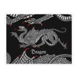 Heraldic Dragon (Silver) - Postcard