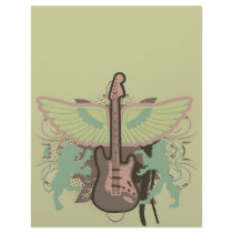 heraldic guitar vector design letterhead