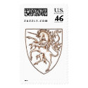 Heraldic Style Unicorn Stamp