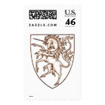 Heraldic Style Unicorn Stamp