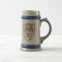 Heraldic Style Unicorn Stein mugs