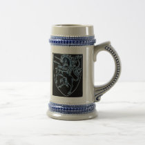 Heraldic Style Unicorn Stein mugs by Rosunaj Heraldic Style Unicorn Stein mugs