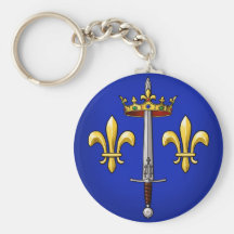 Heraldry of Joan of Arc Jeanne d'Arc Keychain