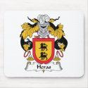 Heras Family Crest mousepads by coatsofarms Heras Family Crest mousepads
