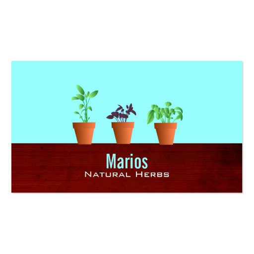 Herb Business Cards -Color Changeable (front side)