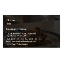 Herb Crusted Turkey On Plate Business Cards