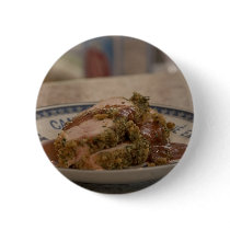 Herb Crusted Turkey On Plate buttons by lifesphere Herb Crusted Turkey On Plate buttons