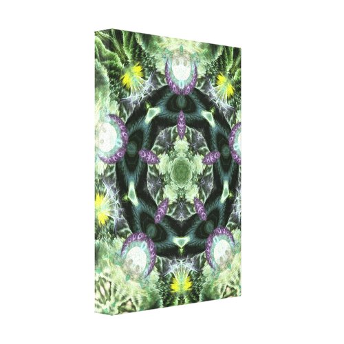 Herbilicious Geometry Fractal Mandala Wrapped Can wrappedcanvas
