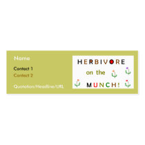 Herbivore on the Munch business cards