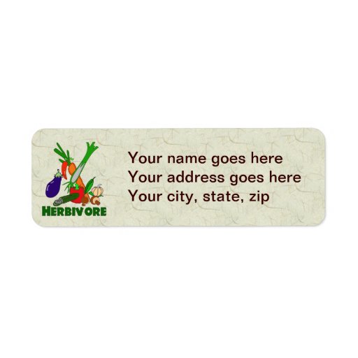 Herbivore Return Address Label