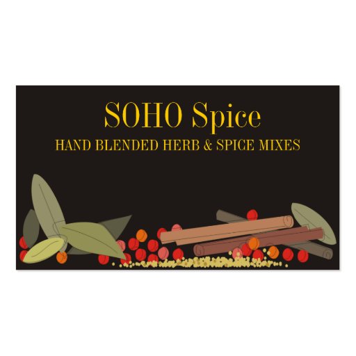 Herbs and spices cooking culinary biz cards business card templates
