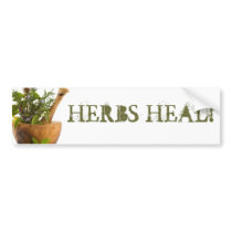 HERBS HEAL! bumper stickers by cringrose HERBS HEAL! bumper stickers
