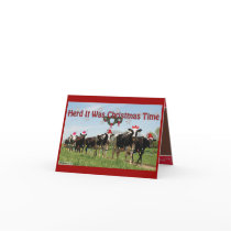 Herd it Was Christmas2 Edit Greeting Cards