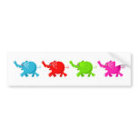 Herd of Elephants Bumper Stickers