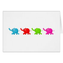 Herd of Elephants Greeting Card