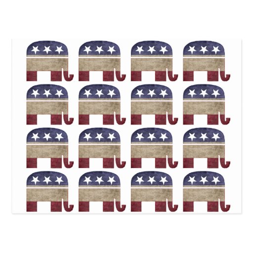 Herd of Elephants, Republican Postcard