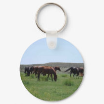 Herd of Horses - Logan County, Kansas keychains