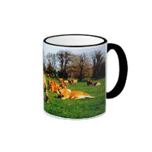 HERD OF JERSEY COWS COFFEE MUGS