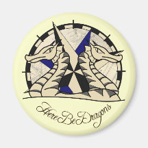 Here Be Dragons - Magnet