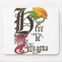 Here Be Dragons Mousepad by dkpalmer Here Be Dragons Mousepad
