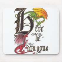 Here Be Dragons Mousepad