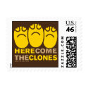 HERE COME THE CLONES PINECLONES postage stamp by avipaulweinstein HERE COME THE CLONES PINECLONES postage stamp