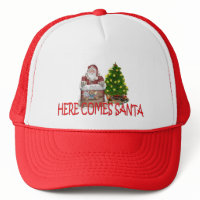 HERE COMES SANTA hat