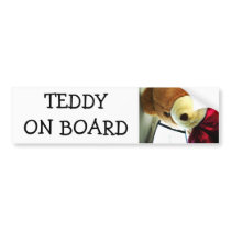 Here Comes Teddy bumper stickers
