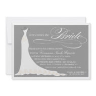 HERE COMES THE BRIDE | BRIDAL SHOWER INVITATION invitation