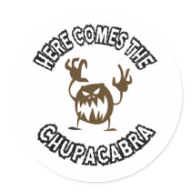 Here comes the chupacabra stickers