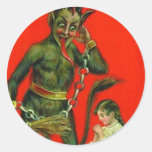 Here Comes The Krampus 1 Round Sticker