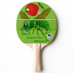 Here Comes the Stinger Funny Table Tennis Paddle Ping-Pong Paddle