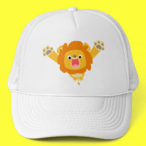 Here comes Trouble (cute cartoon Lion) hat