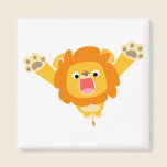 Here comes Trouble (cute cartoon Lion) magnet