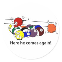 Here He Comes stickers