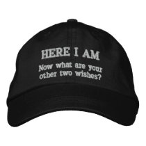 Here I Am Embroidered Hat embroidered hats