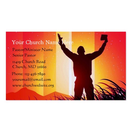 Here I Am to Worship Business/Ministry Card Business Card (front side)